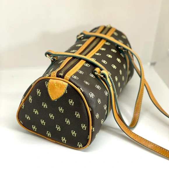DOONEY & BOURKE💥VINTAGE-SOLD OUT💥Signature Coated Canvas Barrel Bag - Picture 3 of 11